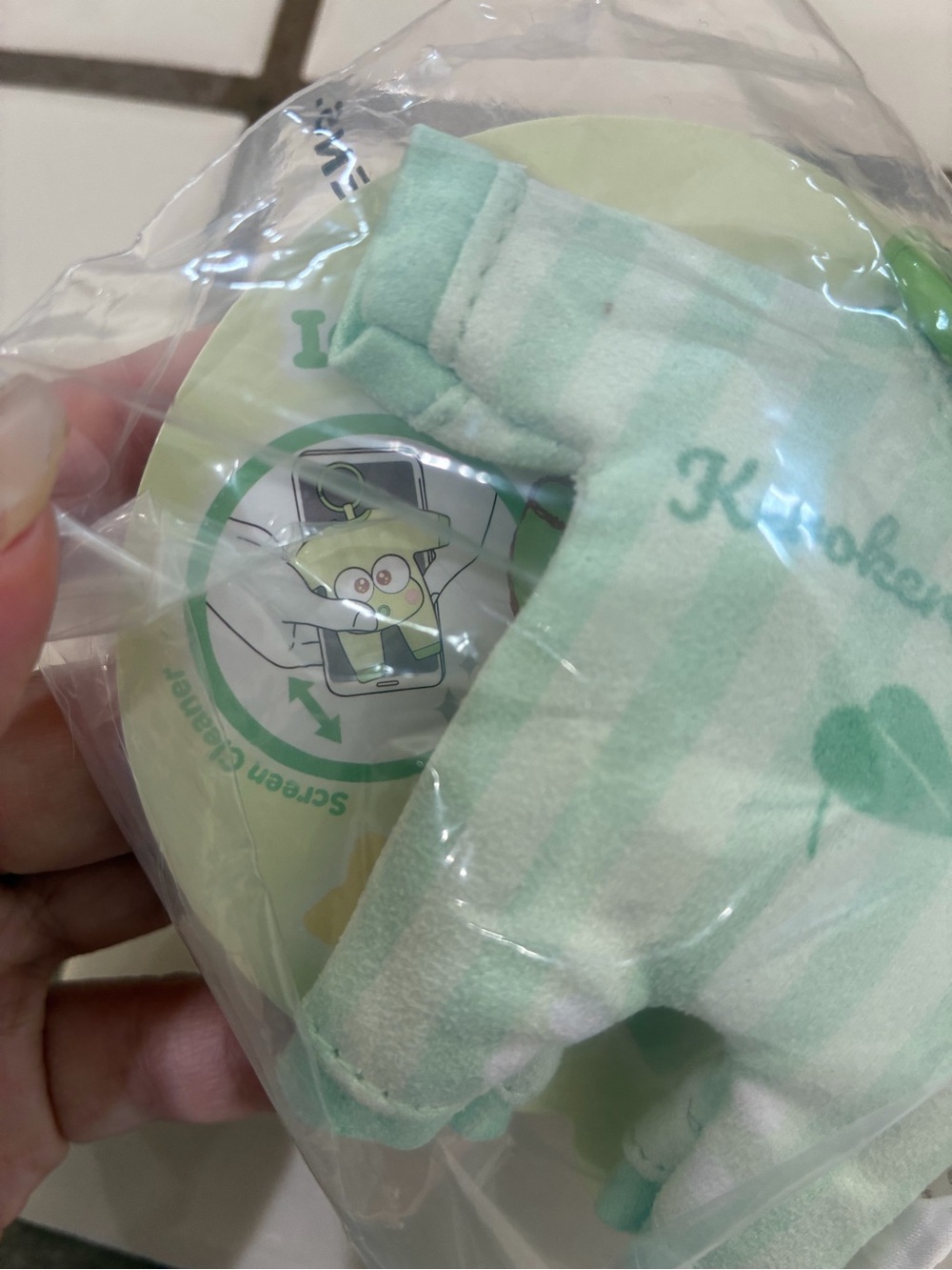 Sanrio mint green baby clothes Plush Phone Screen Cleaner